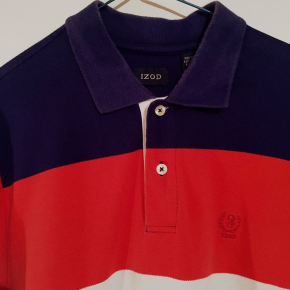 Vintage 90’s IZOD Mens Med Color Block Polo Shirt - Picture 8 of 8